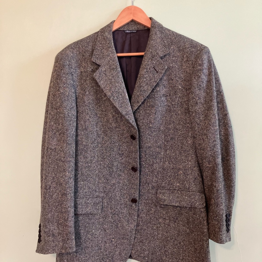 VINTAGE MENS WOOL BROOKSFIELD JACKET RARE LINEA ORO 42 REG